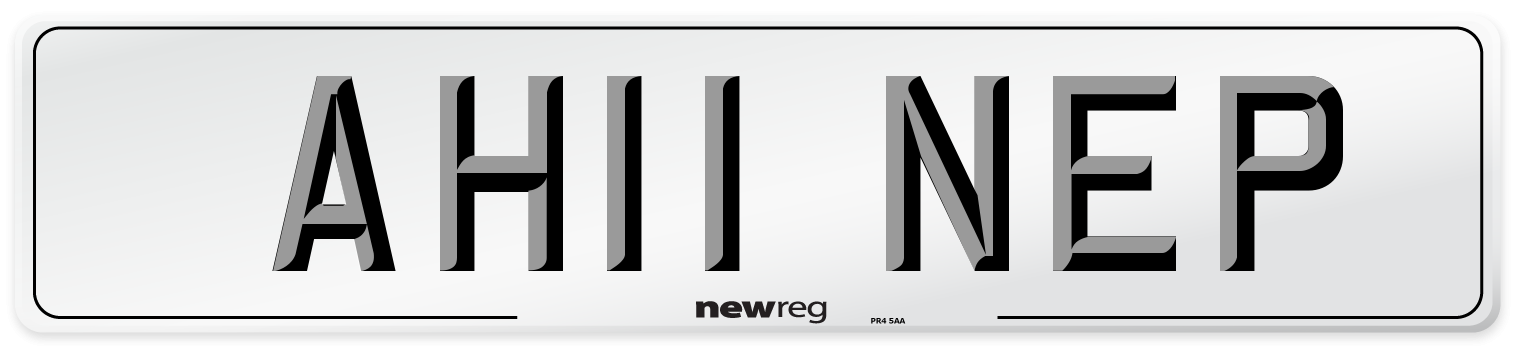 AH11 NEP Number Plate from New Reg